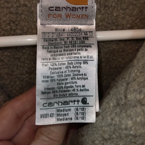 VTG CARHARTT WASHED DUCK SHERPA LINED VEST - Picture 3 of 5